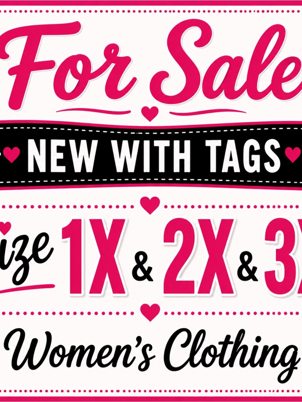 Sizes 1X, 2X & 3X NWT Shirts, Dress, and Leggings